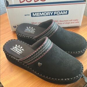 Skechers BOBS Black Slip-On Shoes